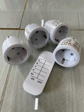 Funksteckdosen 4er Set + 1x Fernbedienung 2300 Watt bis 30m Funkschalter weiß