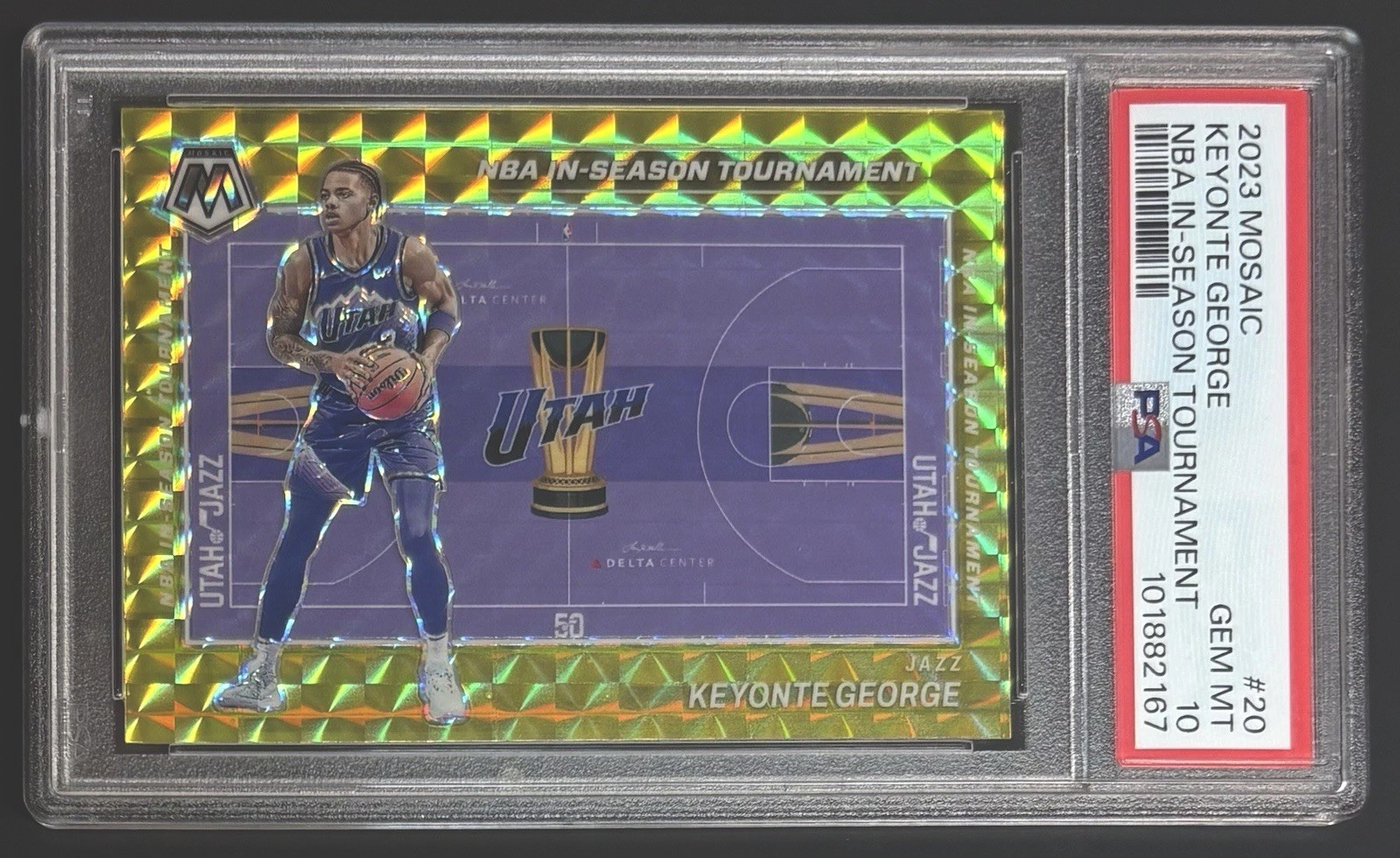 2023-24 Mosaic Keyonte George RC Rookie In-Season Tournament Prizm #20 PSA 10