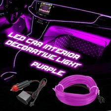 Led Auto Car Interior Decor Wire Strip Light Purple Atmosphere Accessories Z