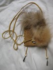 W@W!! Native American Soft Deerskin & Coyote Fur Medicine Bag, Tobacco Pouch — photo 1