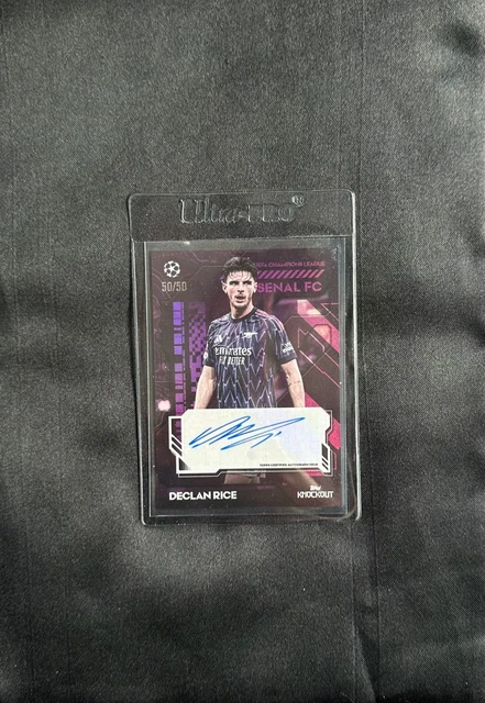 25/26 Topps UEFA Club Competitions Knockout – Arsenal Declan Rice AUTO 50/50