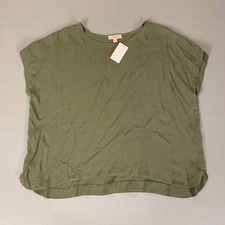 Numi T-Shirt Top Womens XL Olive Green Short Sleeve Made Canada Blouse New NWT