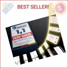 Removable Piano Stickers - Reusable Silicone strips - Note Labels for 88 Key Ful