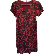 Caeli & Wen Vintage Y2K Floral Silk Retro Women's Pencil Dress USA Made Size 6
