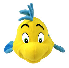 Mattel Disney Flounder Fish The Little Mermaid 10" Plush Toy Vintage 1990s