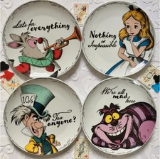 NEW Alice In Wonderland Disney Side Plates Set of 4