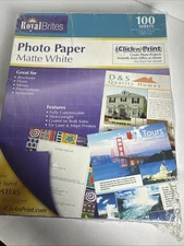 Royal Brites  Photo Paper Matte 100 Sheet 8.5x11 Inkjet & Laser Printer new