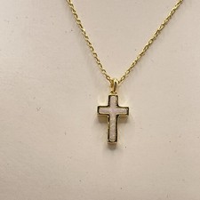YAFEINI - Collar Con Colgante De Cruz Religiosa De Plata De Ley Con