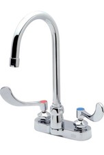 Zurn Gooseneck Faucet AquaSpec Centerset 4" Wrist Blade Handles Z812B4-XL