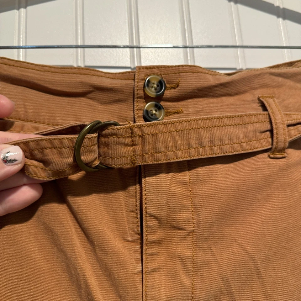 Pantalones cargo Cabi Paperbag cintura alta Burnt Sienna talla 10 Foto 4 de 4
