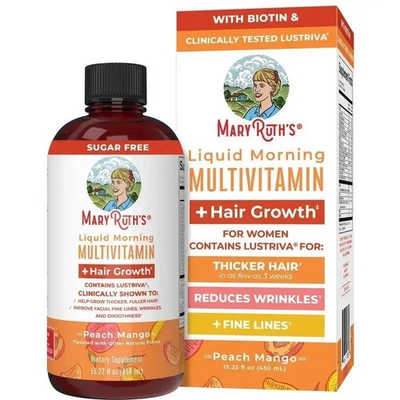 #ad #ad Mary Ruth’s Liquid Morning Multivitamin Hair Growth Peach Mango 15.22OZ $15.88