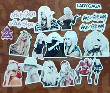 18 pcs Stickers: Lady Gaga Glossy Stickers