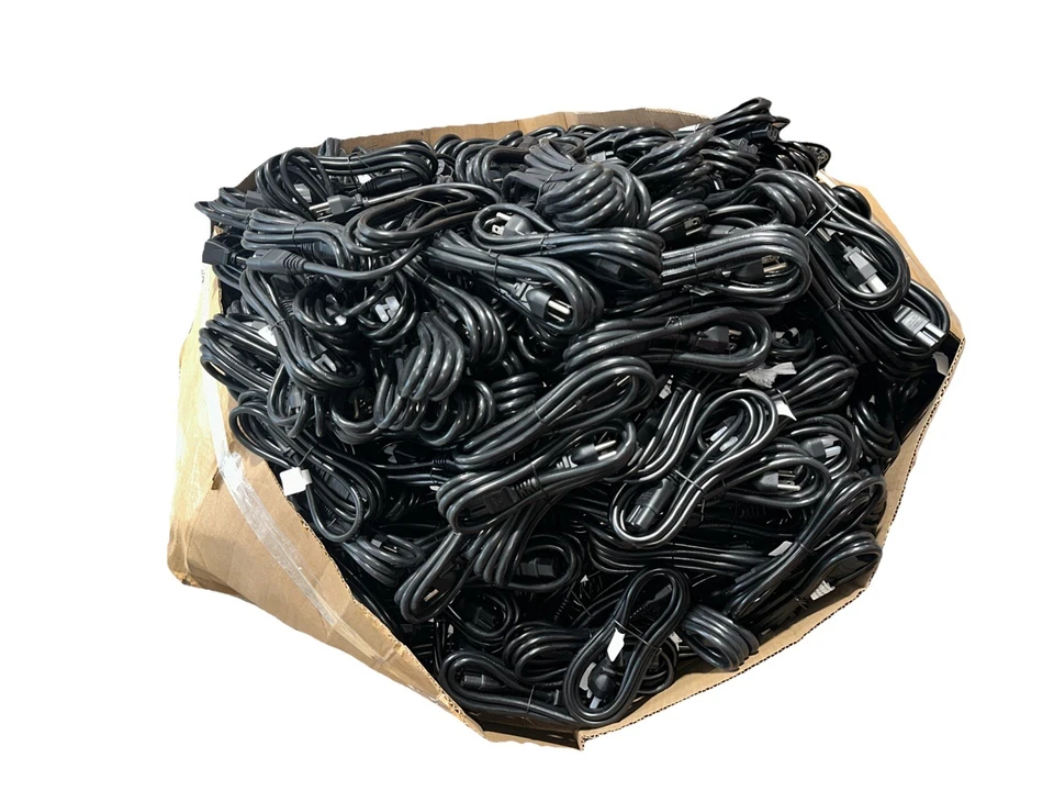 Lot 100 NEW Power Cord Cable Desktop Computer 6ft 3Prong Design US Heavy Duty - Image 4 of 4