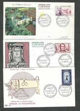 France 1959 - 1960 Famous Figure First Day Cover x 3 #834