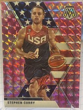 2019-20 Panini Mosaic USA Basketball Pink Camo Prizm Stephen Curry #260 WARRIORS