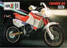 ADESIVI ORIGINALI APRILIA TUAREG 50 ROSSO 1987 FIANCATINE GENUINE DECAL 8211362