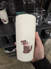 Starbucks MiiR 2025 Holiday Puppy Tumbler White 16oz