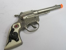 Vintage Hubley Toy Cap Gun 1960's Diecast Metal "WESTERN" Pearl Grip Red Star