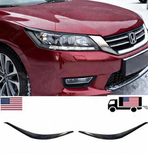 For Honda Accord Pair Abs Headlight Eyelids Eyebrows Trim 2013 2014 2015 4 Door