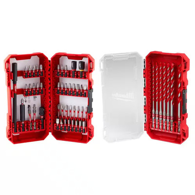 SHOCKWAVE Impact Duty Alloy Steel Screw Driver Bit Set with SHOCKWAVE Carbide Ha