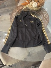 Woman  s Adidas Black and gold Los Angelas Lakers zip up jacket size Medium
