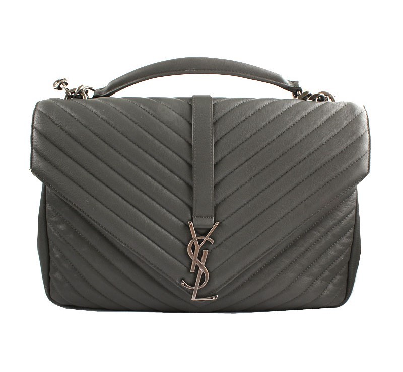 Saint Laurent Borsa grigia classica college monogram catena 26811147