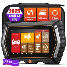 ANCEL V3 Pro Bidirectional Control OBD2 Scanner CAN-FD ABS EPB TPMS OIL Reset