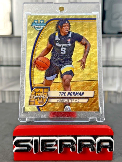 2025 BOWMAN UNIVERSITY CHROME  TRE NORMAN #88 GOLD VINYL SUPERFRACTOR  1/1