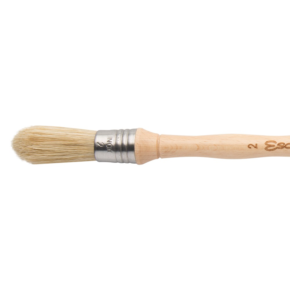 Escoda : Natural : Hog : Series 7500 : Pressed Brush Round : # 2
