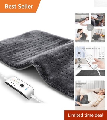 Large 11''x20'' Heating Pad - Fast Heat Up & Machine Washable Velvet Cozy Comfort