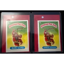 Vintage 1985 Topps Garbage Pail Kids UK Minis Series 1 34A and 34B