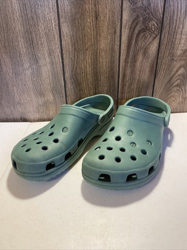 Dark Green Crocs Foam Clogs Mens size 