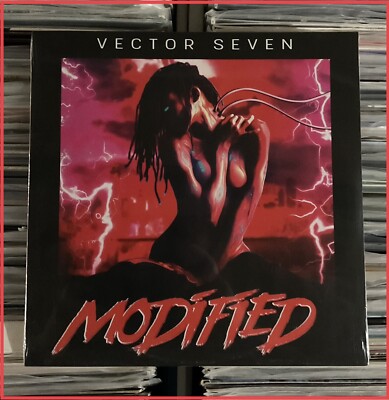 Vector Seven-  Modified LP On Clear W/Pink & White Splatter Vinyl Dark Synthwave