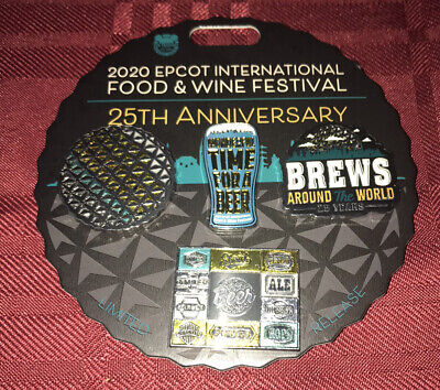 Brews Around The World 2020 Epcot Food And Wine Festival LE1000 4 Pin Set Disney