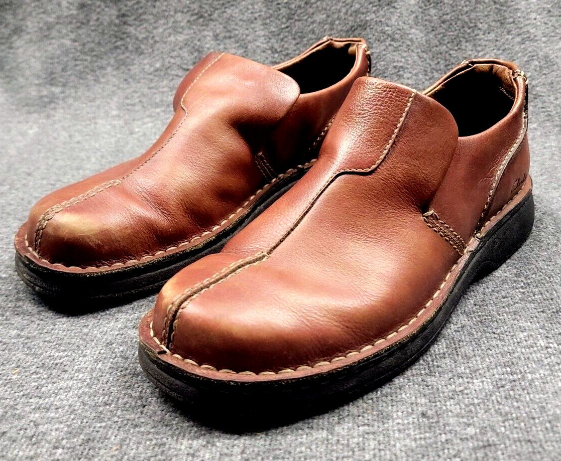 Clarks Brown Leather Dress Casual Slip On Driving Loafers Shoes Men\'s 10 M Clarks | Shoes | Clarks Brown Leather Dress Casual Slip On  main image 2