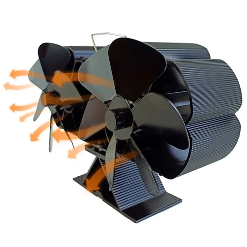 12 Blade Fireplace Fan Wood Stove Fan for Wood Burning Stove,Heat Powered Stove - Picture 13 of 17