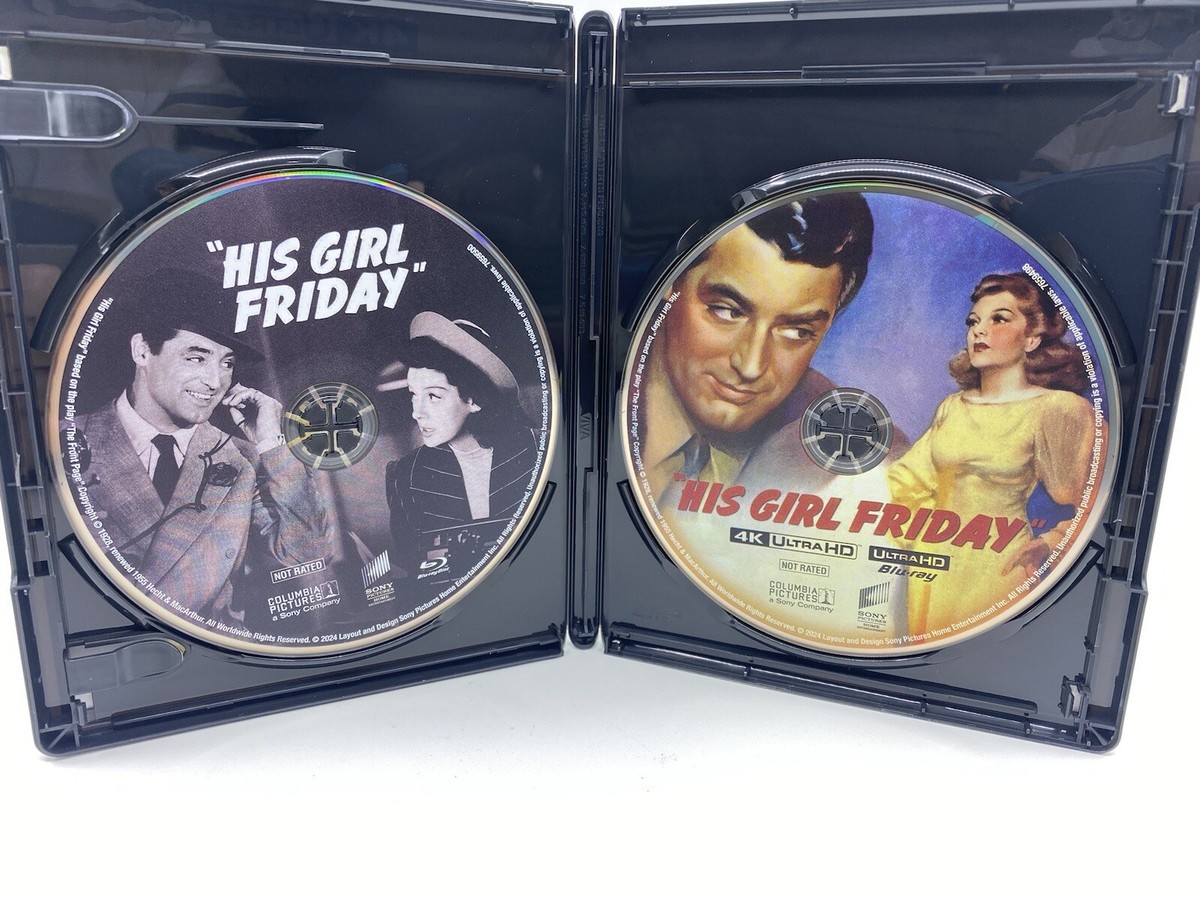His Girl Friday 4K UHD + Blu-ray Columbia Classics Volume 4 | eBay