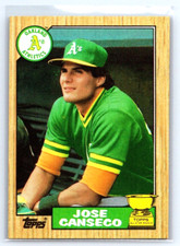 Jose Canseco - 1987 Topps #620 - Topps All-Star Rookie Gold Cup -  NR MINT (B2)