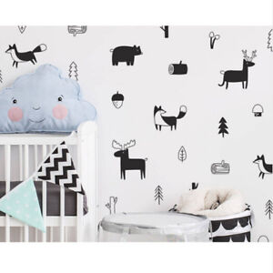 Simple Style Forest Animal Nursery  Rome Decor  Wall Decals 