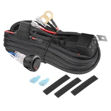 Universal LED Light Bar Fog Light Wiring Harness Kit 40A 12V Switch Relay Fuse