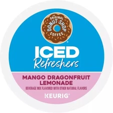 ORIGINAL DONUT SHOP MANGO DRAGONFRUIT LEMONADE ICED REFRESHERS KCUPS 20CT