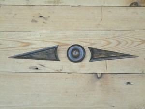 Vintage Wooden Finial Decorative Details Circular Arrow Furniture