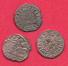 Riga Free City Schilling 1575, 1576, 1577 Livonia War Poland Lot of 3 Coins 5978