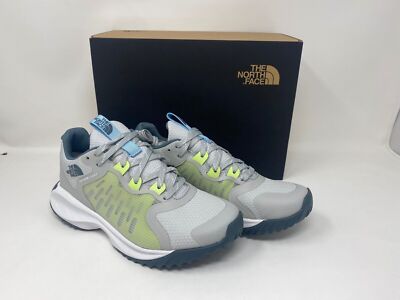 The North Face Women's Wayroute Futurelight Trail Tin Grey/Goblin Blue SZ 6