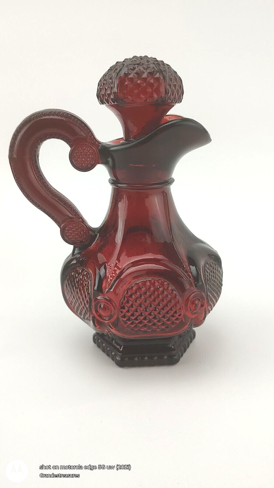 Avon Royal Ruby Red 1876 Cape Cod Cruet Bottle 5 3/4" Tall With Stopper ...