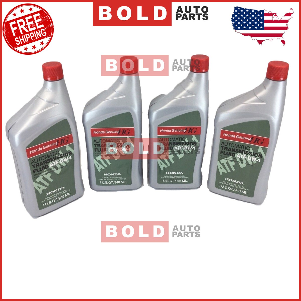 4 Quarts Genuine for Honda/Sterling ATF DW-1 Automatic