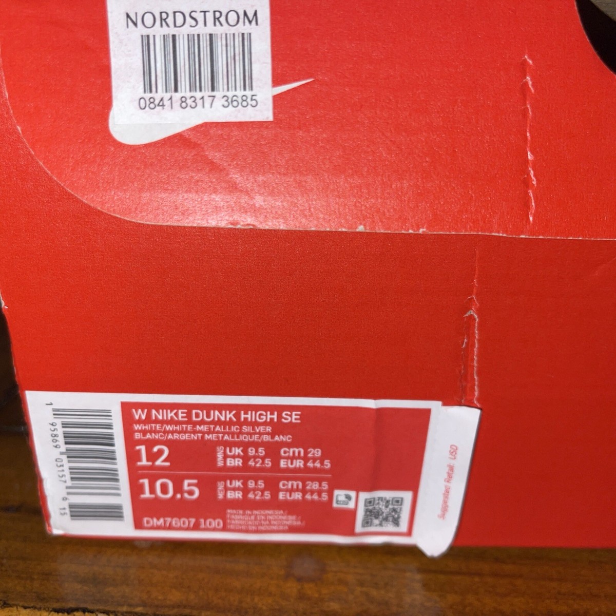 Size 12 - Nike Dunk SE High Pearl White W | eBay