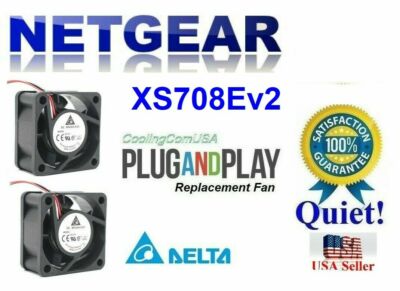 2x Quiet Replacement Fans for Netgear XS708Ev2 (24-dBA Noise) | eBay
