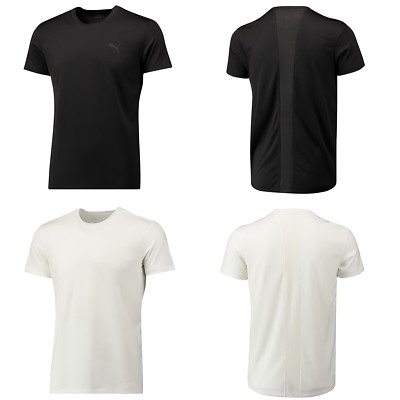 Puma Herren Active Crew Tee T Shirt Unterhemd Rundhals Round Neck schwarz weiß