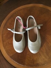 Tap Dance Shoes Girls Beige Tan 10 1/2 M Bloch Techno Tap Pre Owned